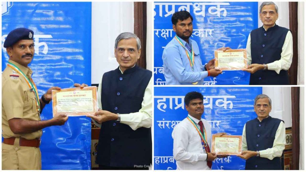3 Pune Division Employees Receive Central Railway Safety Awards