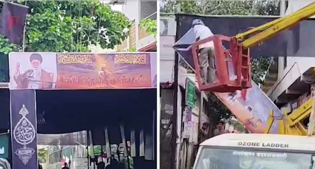 Khamenei Posters Spark Controversy in Loni Kalbhor