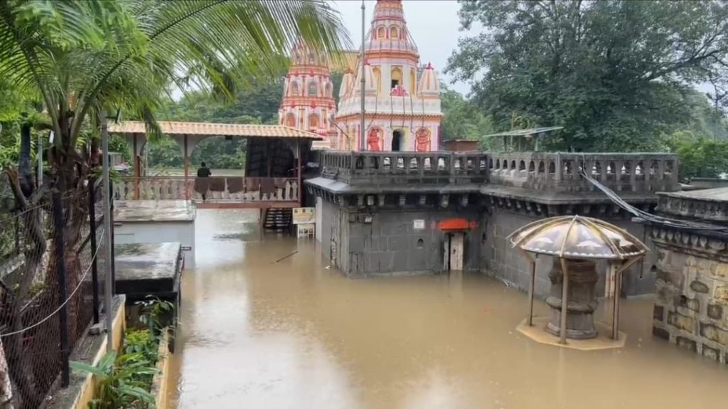 Morya Gosavi Temple Flooded as Heavy Rains Batter Pimpri-Chinchwad