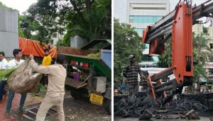 27 Tons of Garbage, 36 Km of Illegal Cables Removed on Day 1 of PMC Clean-Up