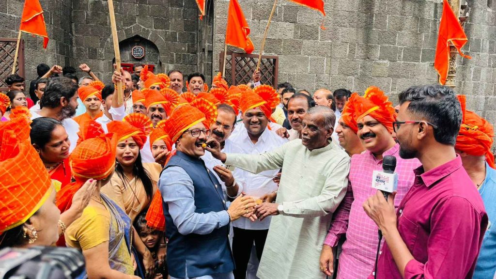 Celebrations Erupt in Pune with Sweets and Fireworks