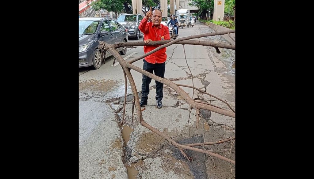 Cracks Surface on Rs 23 Crore Cement Concrete Road in Pimpri-Chinchwad