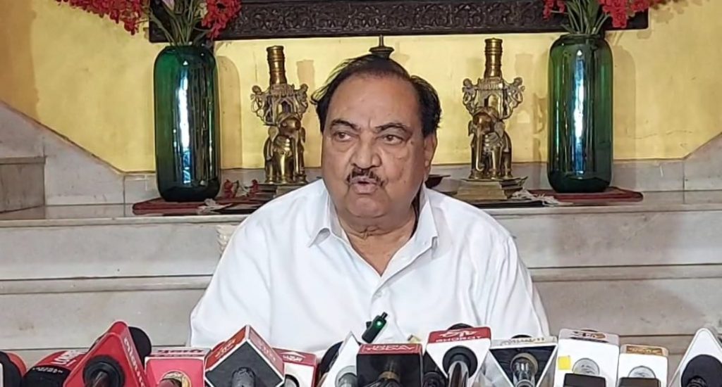 Eknath Khadse Alleges Conspiracy, Plans Defamation Case