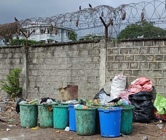 Garbage waste collection near Pune airport in Lohgaon Gurudwara Colony