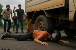 Helmet saves Pune woman's life