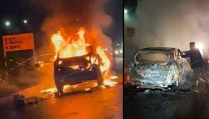 Hyundai Creta Catches Fire Near Katraj Tunnel