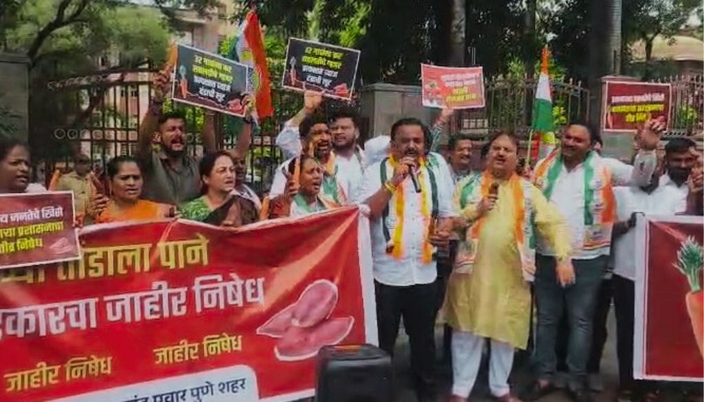 Protest Against PMC Over Neglect of Merged Villages by NCP