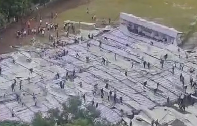 3,000-Seat Structure Falls Hours After Event At JSPM Grounds