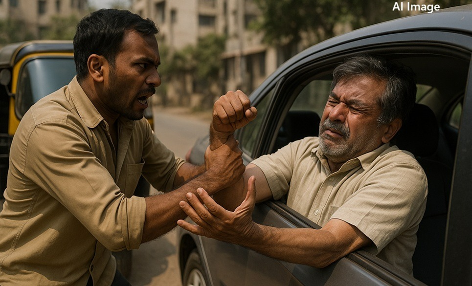 Autorickshaw Driver Assaults Car Owner