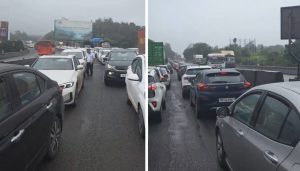Heavy Traffic on Mumbai-Pune Expressway