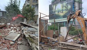 PCMC Clears Encroachments Along National Highway Service Roads