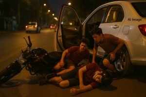 car door open accident