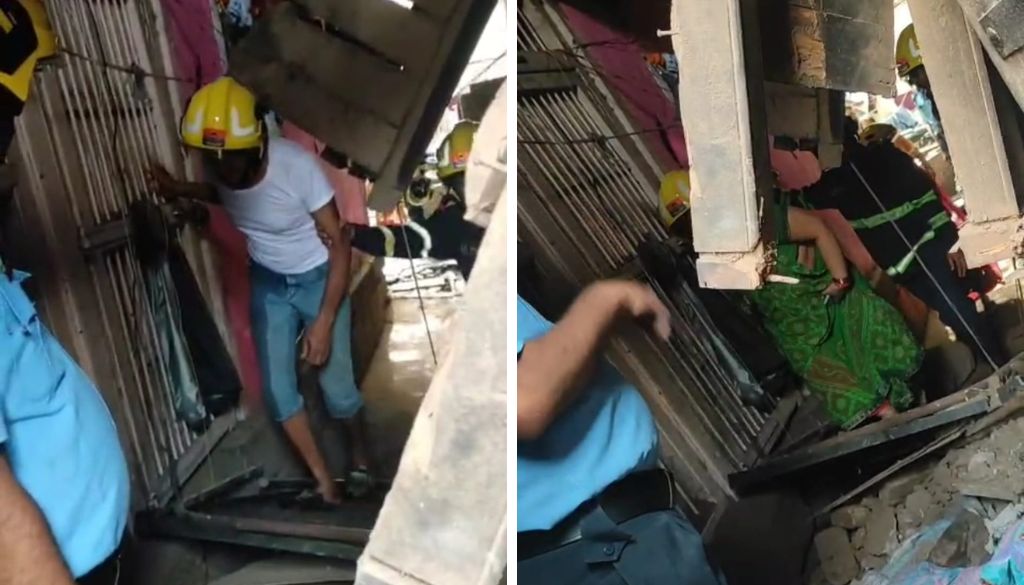 14 Residents Rescued After Portion of Old Wada Collapses in Ganesh Peth