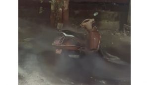 Activa Scooter Catches Fire in Gangadham Phase 1