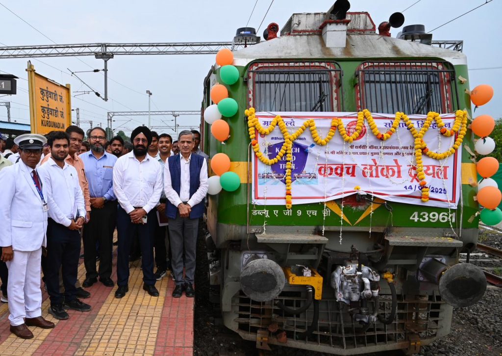 Central Railway Conducts First KAVACH Loco Trials