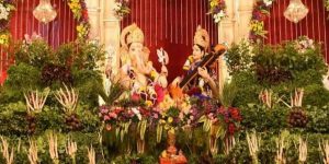 Lord Ganesha Decorated with 22 Vegetable Varieties in Pune