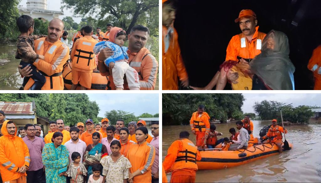 NDRF Rescues Over 90 Citizens in Overnight Flood Operations Across Beed, Dharashiv and Solapur
