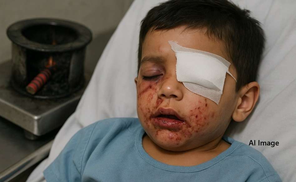 Six-Year-Old Injured After Firecracker Blast in Stove