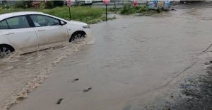Waterlogging in Wagholi Bakori Road