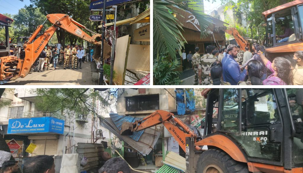 60 Unauthorized Shops and Sheds Removed in Aundh-Baner