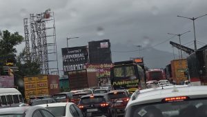 Highway traffic jam