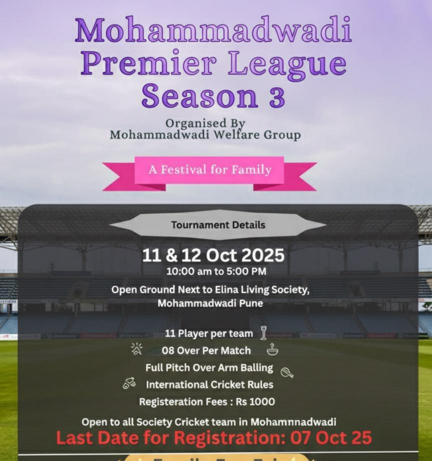 Mohammadwadi Premier League Season 3 Announced