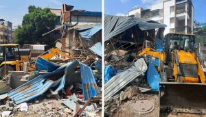 PMC Demolishes Illegal Constructions Spread Over 17,500 Sq Ft in Kharadi
