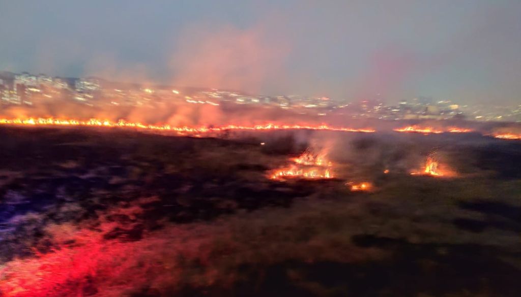 Hillside Grassfire Sparks Alert on NDA Road
