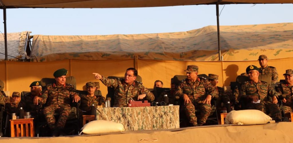 Lt Gen Dhiraj Seth Reviews Operational Preparedness During Exercise Akhand Prahar