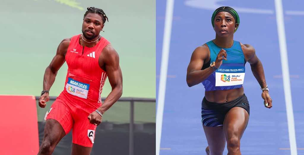 Noah Lyles and Shelly-Ann Fraser-Pryce