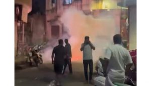 Punekars Celebrate India’s Women’s World Cup Triumph with Firecrackers and Cheers Despite Rain