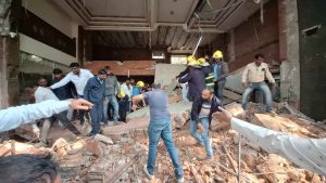 Two Workers Trapped as Slab Collapses on Dhole Patil Road Near Hotel Kapila