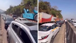Christmas Getaway Turns into Long Wait as Mumbai–Pune Expressway Chokes with Holiday Traffic