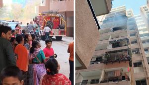Fire Breaks Out in Sixth-Floor Flat at Sinhgad Road PMAY Society
