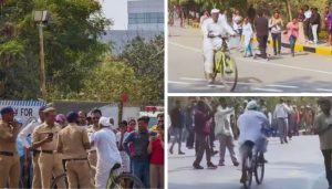 70-Year-Old Balu Jaunjale Rides Cycle with Pro Racers