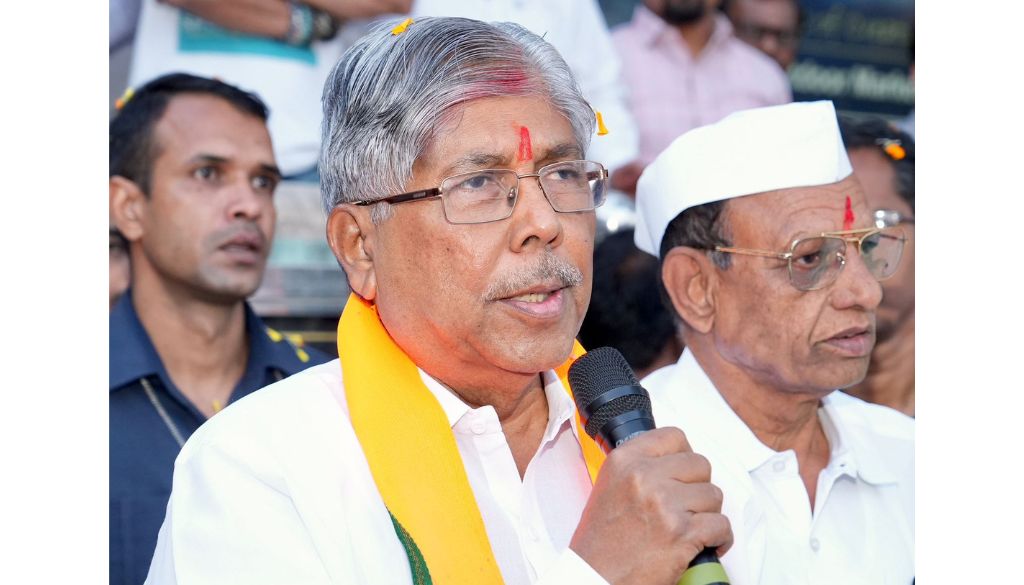 Chandrakant Patil Leads BJP Candidates’ Padyatra in Mahalunge