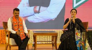Fadnavis with Girija Oak