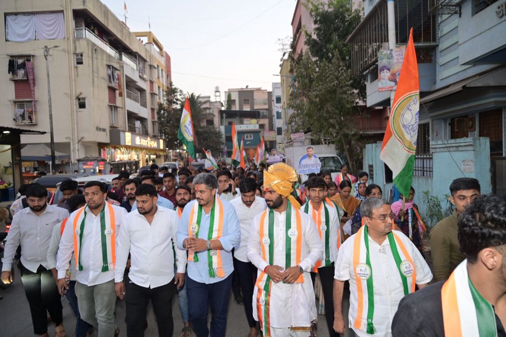 Rohit Pawar Campaigns for NCP (SP) Candidate Jayesh Murkute in Ward 9