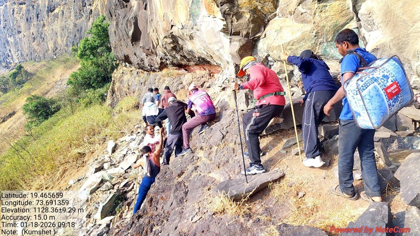 trekkers rescued in Ahilyanagar
