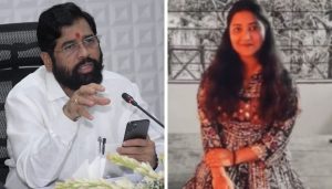 Eknath Shinde and Asawari Jagdale
