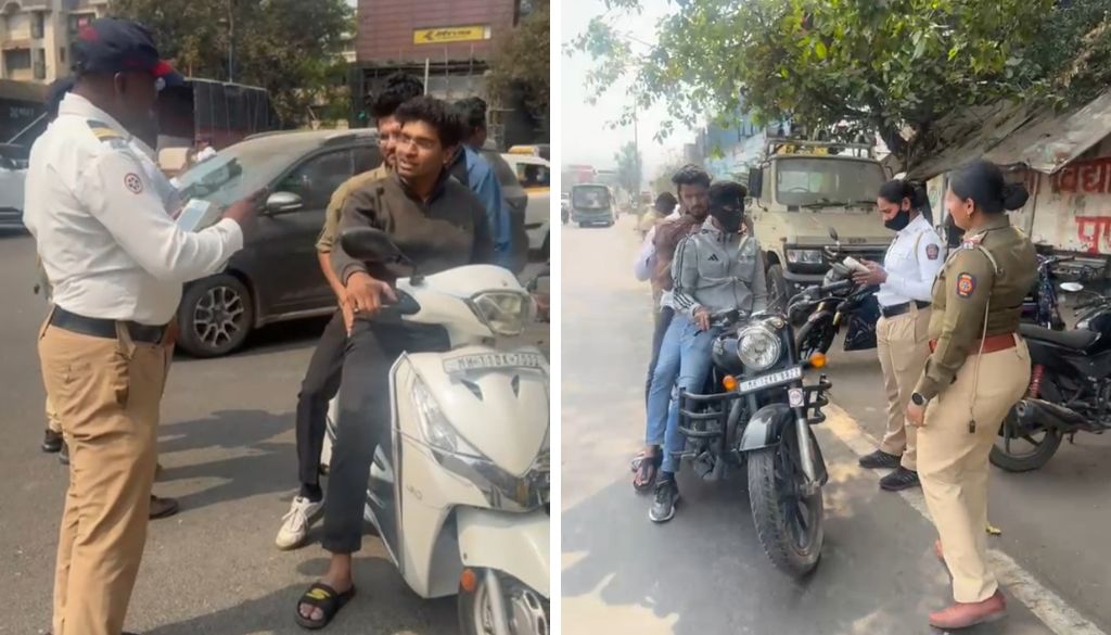 Pune Traffic Police Launch Special Drive Against Triple-Seat Riding