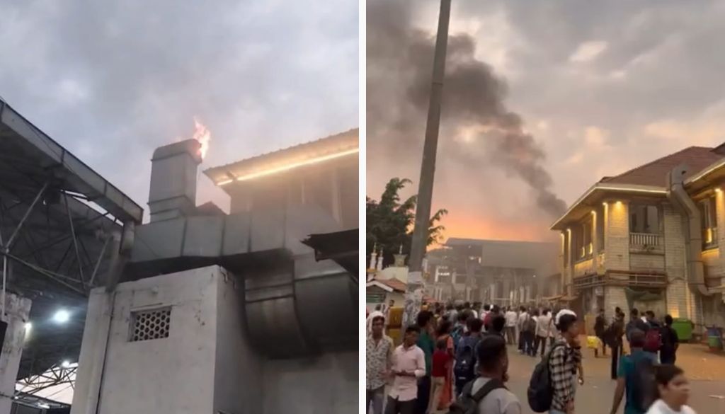 Smoke Scare at Pune Railway Station as Chimney Fire Breaks Out at Food Stall