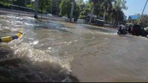 Canal Burst Triggers Flooding Near Magarpatta