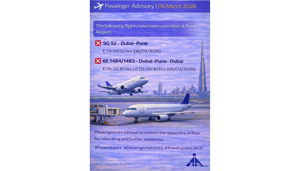 Dubai–Pune Flights Cancelled at Pune Airport