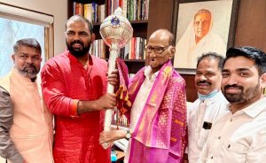 Sharad Pawar Awards Rs 12 Lakh Scholarship to Wrestler Harshvardhan Sadgir