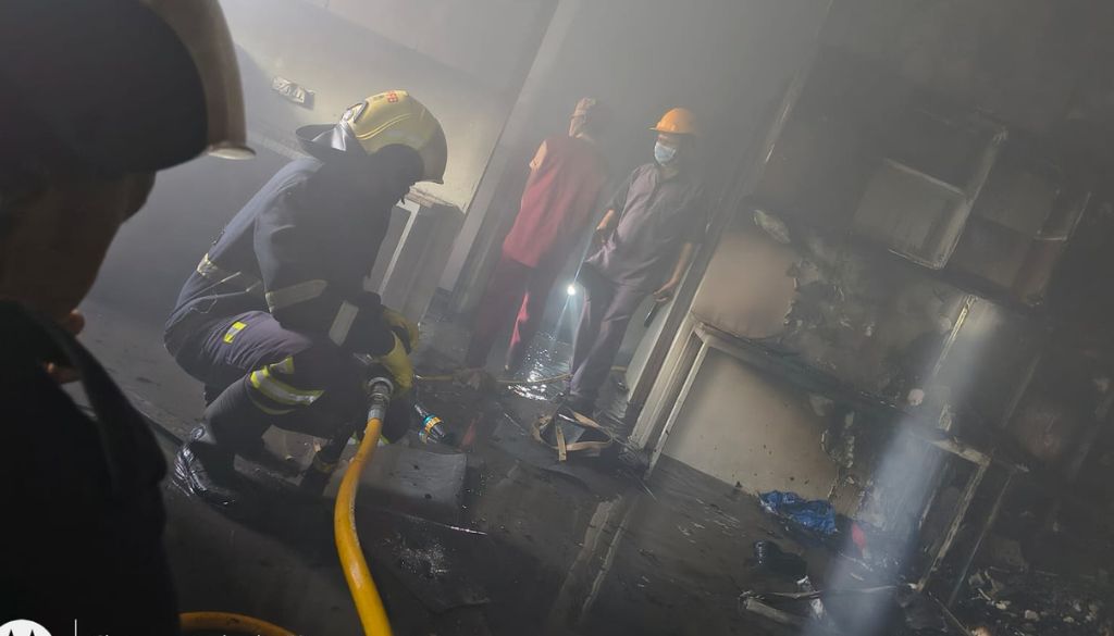 Fire Damages Office of Pravin Masale Company in Hadapsar