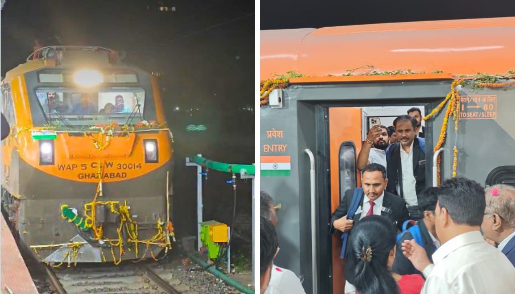 First Amrit Bharat Express Arrives in Pune, Grand Welcome at Hadapsar