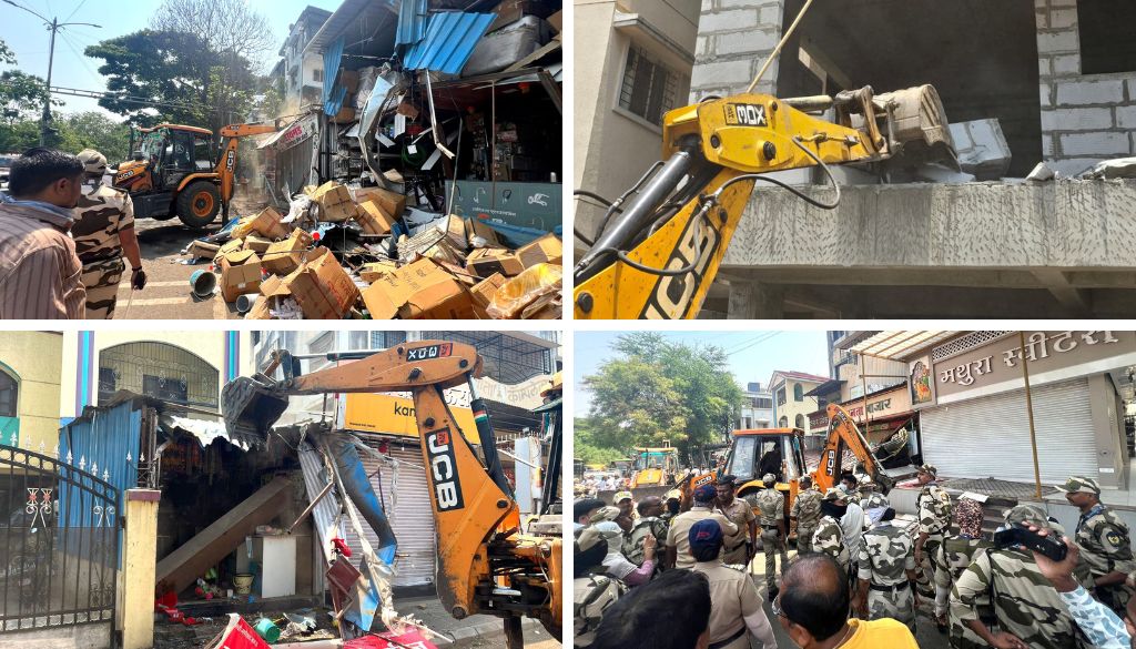 Illegal Structures Razed in Pimple Gurav, Navi Sangvi as PCMC Intensifies Anti-Encroachment Drive