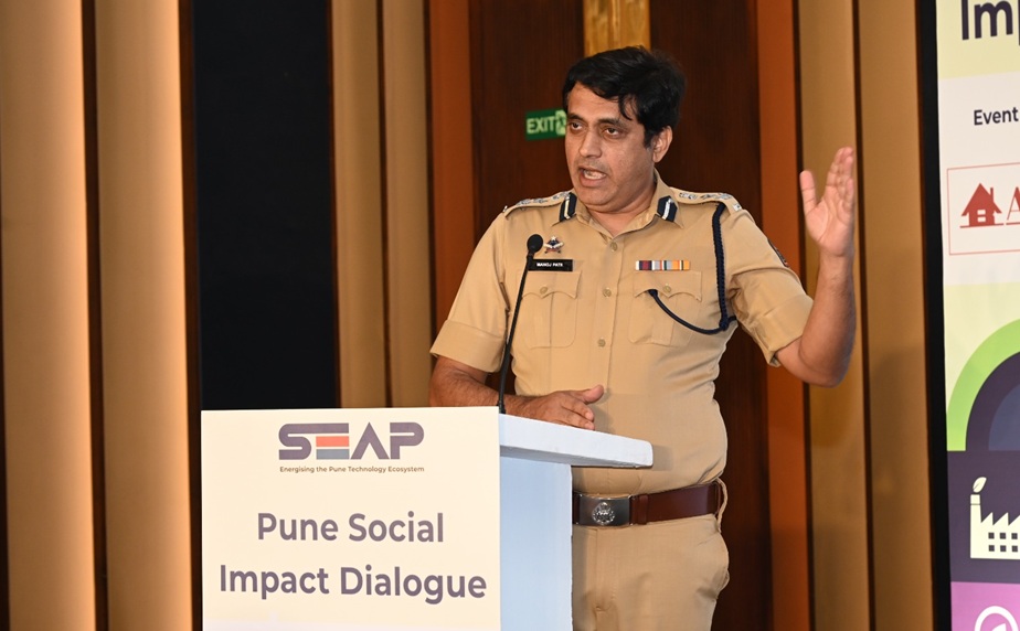 Manoj Patil addressing the Pune Social Impact Dialouge 2026 at Hotel Shereton Grand