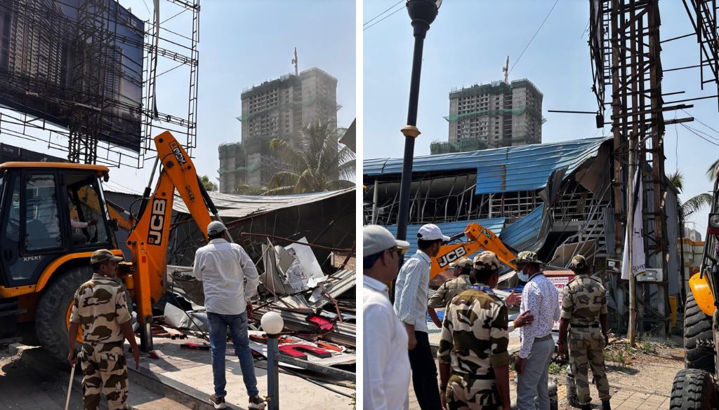 PCMC Continues Anti-Encroachment Drive on Day 2, 43 Illegal Sheds Demolished in Wakad